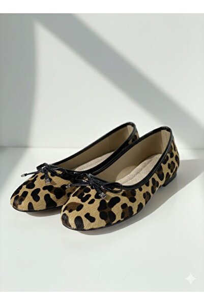 FEMME FATALE Madonna Balerine Leopard Bow-Decorated Women's Ballet Flats