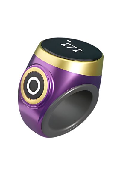 Generic خاتم تسبيح ذكي بشاشة OLED، شحن Type-C، مقاوم للماء، سوار سيليكون 18/2...