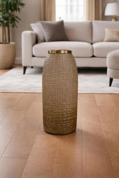 Bosso Model 3407 Dekoratif Cam Vazo 23X52 cm Modern Tasarım