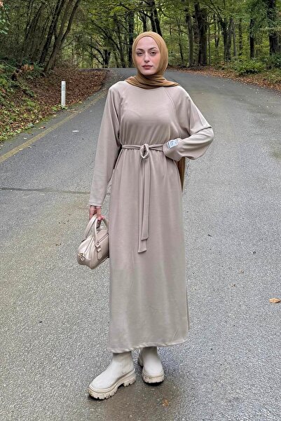 lamelif Arma Detailed Dress Beige