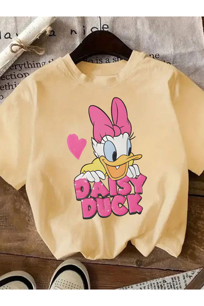 ELAN WEAR DUCK Štampano Oversize kroj Ženska/Muška Unisex Bela Majica Pamuk P...