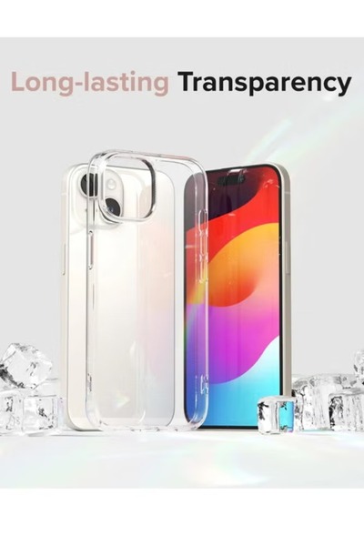 Primo Plus جراب حماية شفاف فاخر من السيليكون لهاتف آيفون 15 بلس