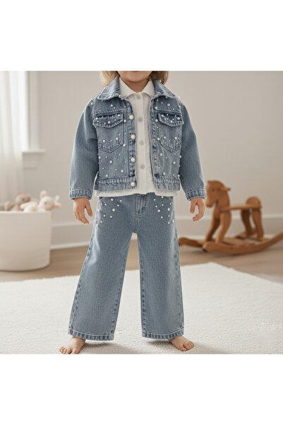 SweetMe İNCİ TAŞLI KIZ ÇOCUK PANTOLON