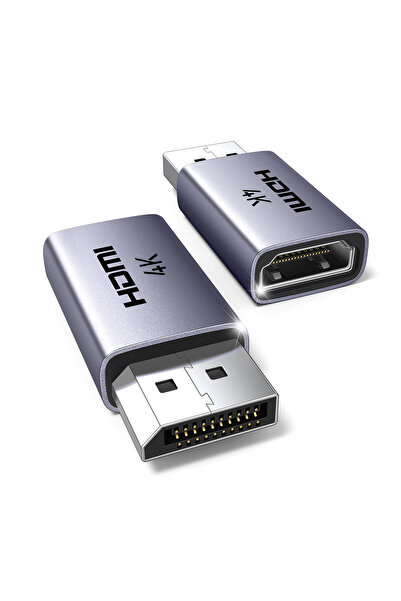 Ugreen 4K DisplayPort 1.2 Male to HDMI 1.4 Female 2-Paket Dönüştürücü Adaptör...