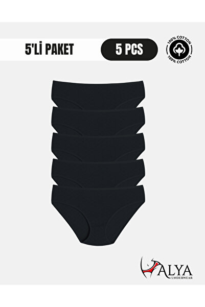 ALYA UNDERWEAR 100% Cotton Women's Panties Regular Waist Jacquard Heart Patte...