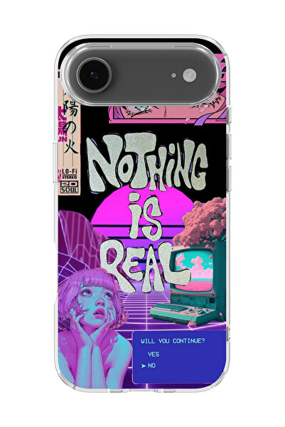 lelia غطاء هاتف شفاف مطبوع متوافق مع آيفون 17 إير |   المجموعة: نيون دريم ديس...