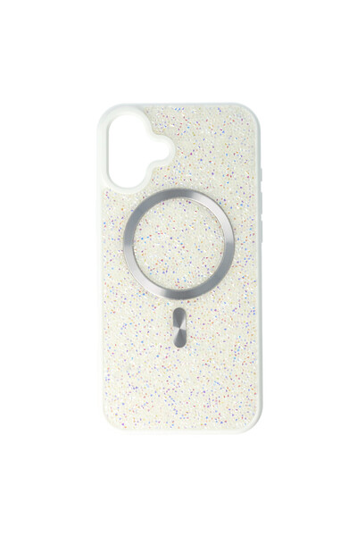 SEP Husa TPU+PC Diamonds Magsafe Apple iPhone 16 Plus Alb