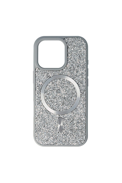 SEP Husa TPU+PC Diamonds Magsafe Apple iPhone 16 Pro Argintiu