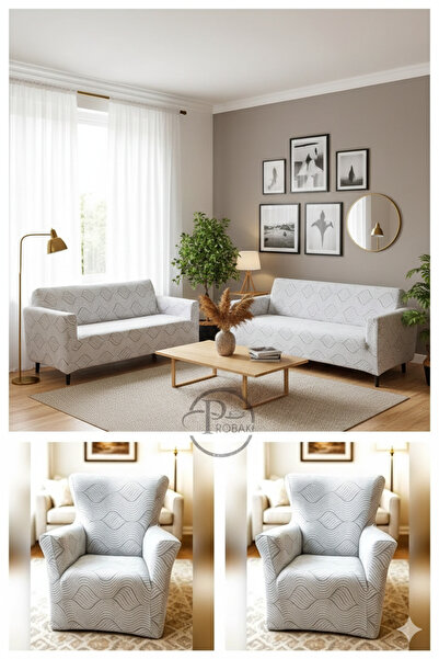 Hazineci Bey Sofa Cover, Sofa Slipcover, 3 3 1 1, Elastic, Flexible, Washable...