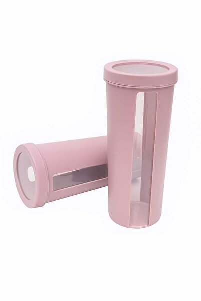 HOBBY LİFE Lumina Dikey Erzak Saklama Kabı (Şeffaf) - 1.8 Litre-Pembe