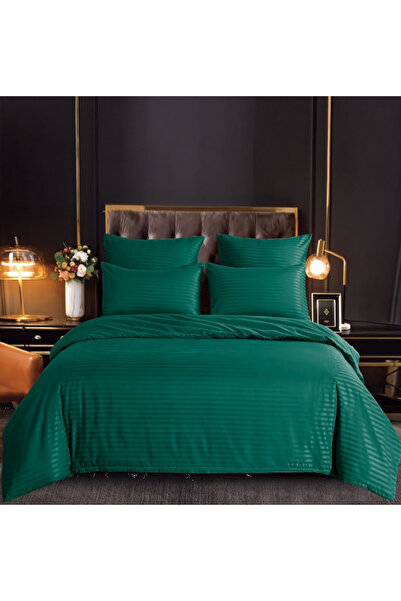 trendyhome Double Bed Linen, Fine Damask, 6 Pieces, Elastic