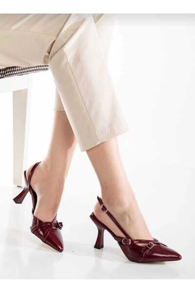 Bİ&CO Bıyana Double-Strap Buckle Detailed Patent Leather Women's High-Heeled ...