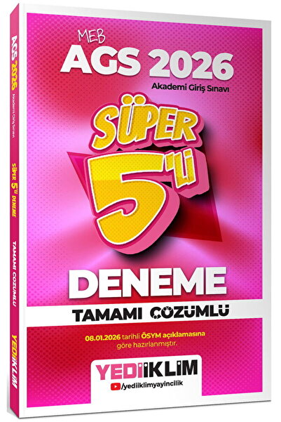 Yediiklim Yayınları 2026 MEB AGS Tamamı Çözümlü Süper 5 li Deneme