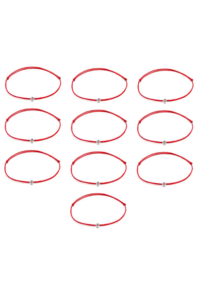 Lexy's Boutique Set of 10 Adjustable Martisor Bracelets, Preciosa Crystal