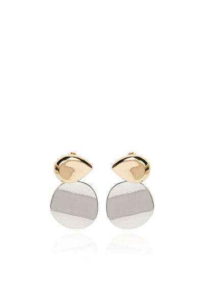 Network Silver Gold Kadın Sallantılı Küpe