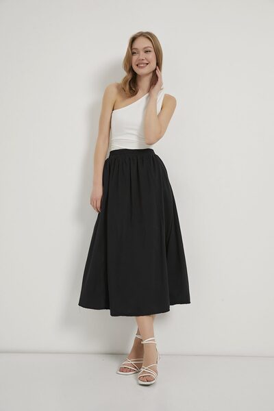 Arma Life Armalife 4449 elastic waist maxi flared women's skirt