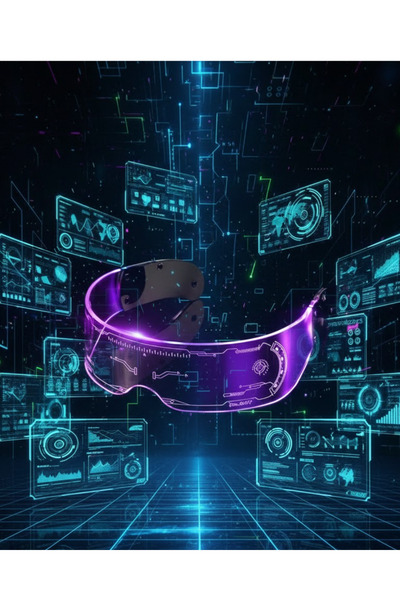 Clevora نظارات سايبربانك LED متعددة الأوضاع مضيئة، إكسسوار للحفلات والمهرجانات