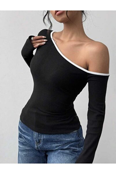KİM Kİ O Women's Off Shoulder Black