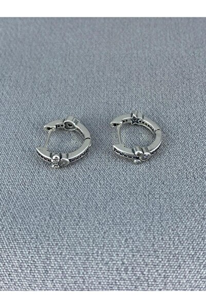 My Story Mickey & Minnie Parıltılı Halka Gümüş Küpeler