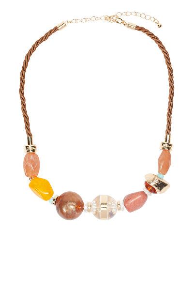 Network Renkli Boncuk Detaylı Kadın Kolye