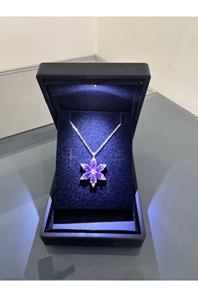 shop IŞIKLI KUTUDA LOTUS ÇİÇEĞİ KOLYESİ ÇELİK