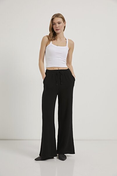 Arma Life ARMALIFE 5540 PANTALONI DE DAMĂ DIN MUSLINĂ CU TALIE ELASTICĂ