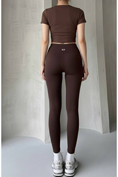 AL0 Back Printed High Waist Tightening Diving Leggings Winter Cotton