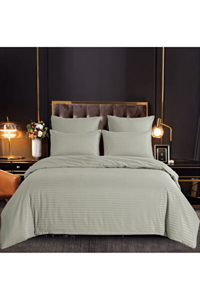 trendyhome Double Bed Linen, Fine Damask, 6 Pieces, Elastic