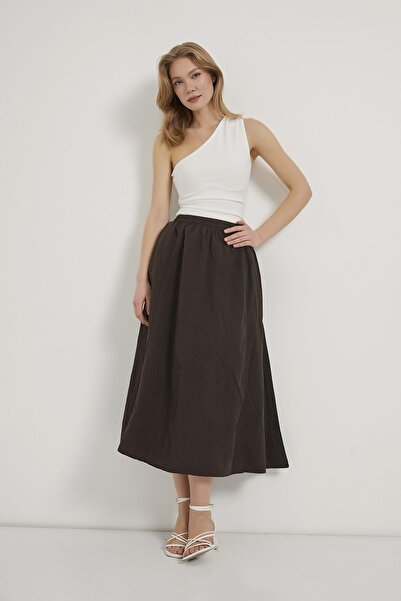 Arma Life Armalife 4449 Maxi Flared Women's Skirt with Elastic Waist