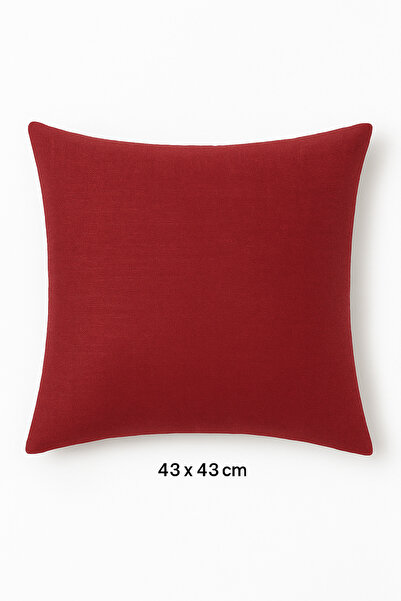 Taka Fabrics Outdoor 5 Years Colorfast Cushion Cover 43X43 cm Burgundy