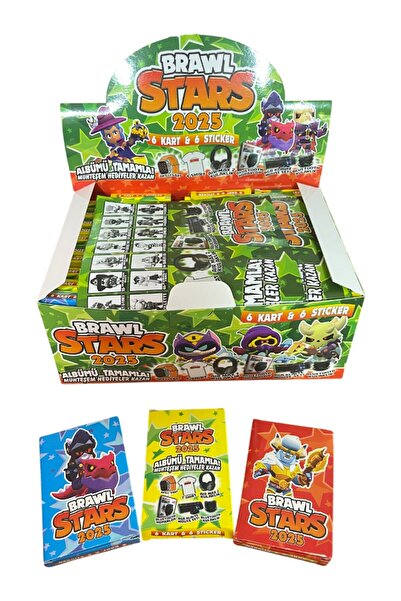 BRAWL STARS 2025 Yeni Seri Kart 6 Kart 1 Stıcker