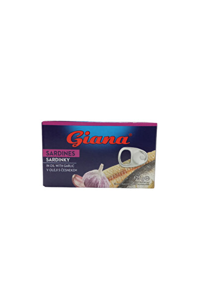 Giana -Sardine in ulei vegetal cu usturoi 125g