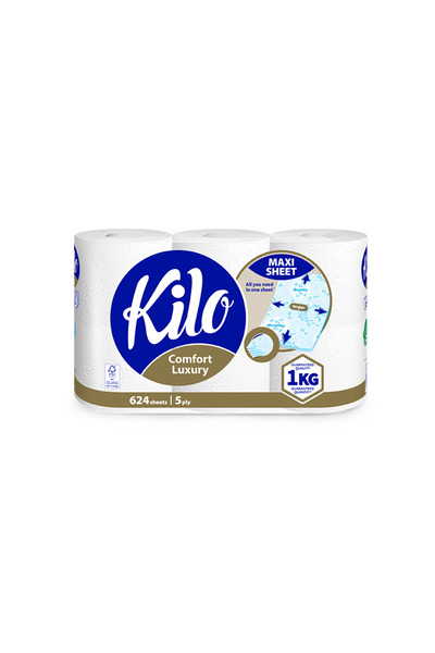 Kilo Confort Hârtie igienică 5 straturi 6 role/set
