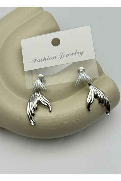 BİJU YILMAZ Vip silver stone earring - 26vipkp38
