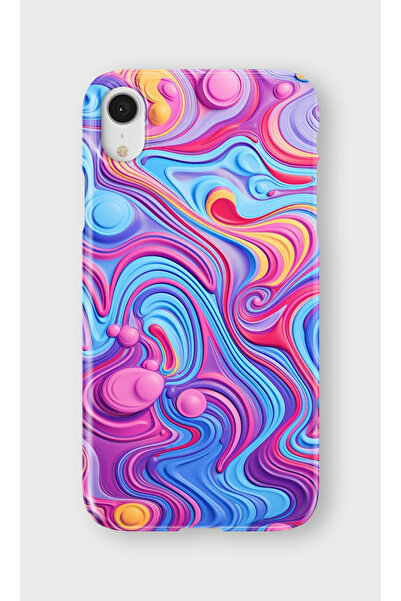 lelia حافظة هاتف شفافة مطبوعة متوافقة مع iPhone XR |   مجموعة كولور ويف فلوكس