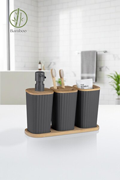 Okyanus Home Sapphire Bambus Set od 3 antracita