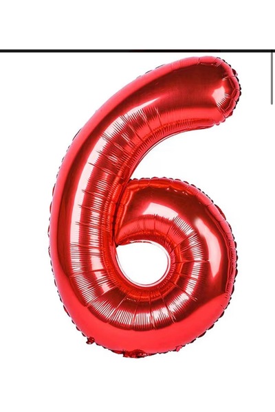 Çemrek Süs Parti 40 Inch Red Number Foil Balloon 100 cm