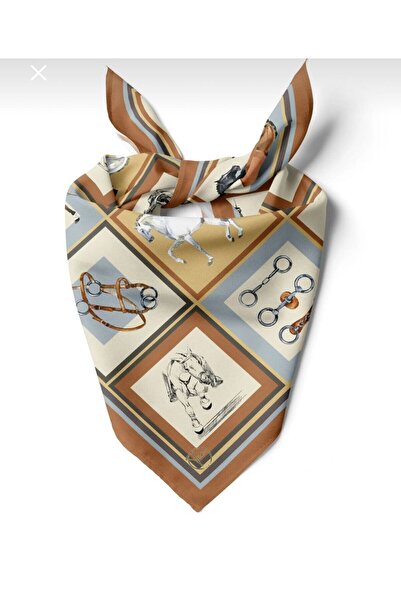 618 CONCEPT 50X50 منديل/وشاح أنيق بتصميم حصان