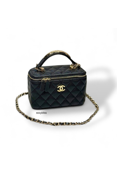 EZZY BLİSS Ezzybliss Women's Black Box Model Stylish Design Chain Strap Bag