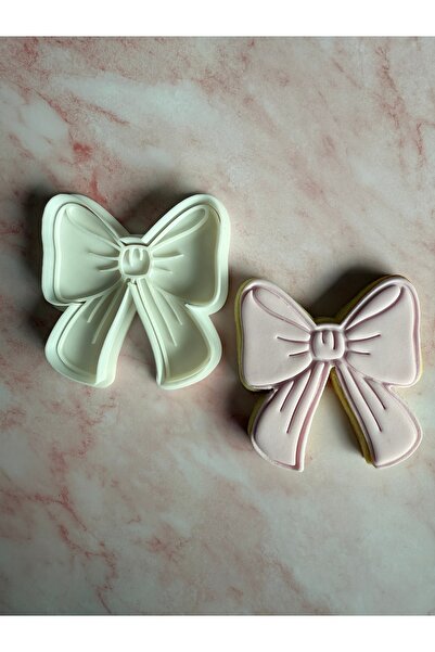 Filkorium3D Bow Ribbon Cookie Mold and Stamp 7.5 cm – Sugar Paste & Cookie Cu...
