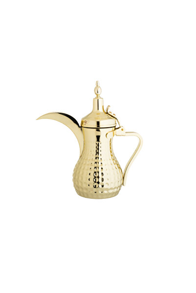 BASURRAH Arabic coffee pot, stainless steel, gold color, 1 liter capacity