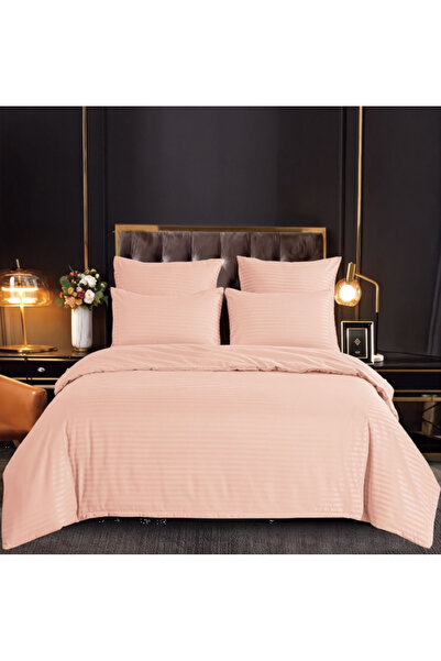 trendyhome Double Bed Linen, Fine Damask, 6 Pieces