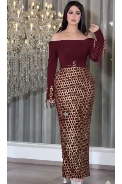 Mira فستان سهرة ناعم وانيق جدا الخامه بالاعلى باربي والاسفل جازار