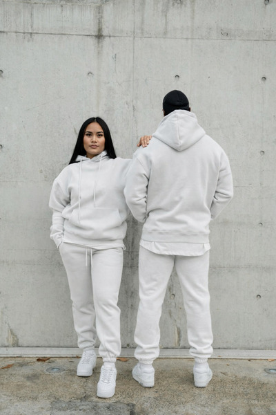 YAKAMEL Special for Couples: 3 Threaded Yarn Comfortable Cut Oversize Tracksu...