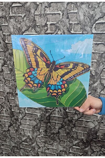 senacacollection Kelebek Tuval Elmas Dizme Seti 30x30 cm 1 ADET