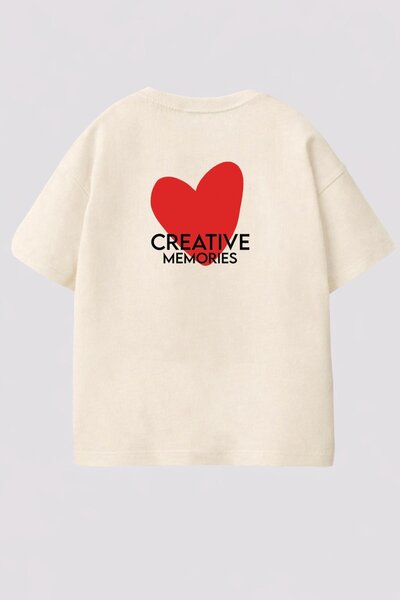 Monila Детска памучна тениска с принт на гърба и мотив велосипед