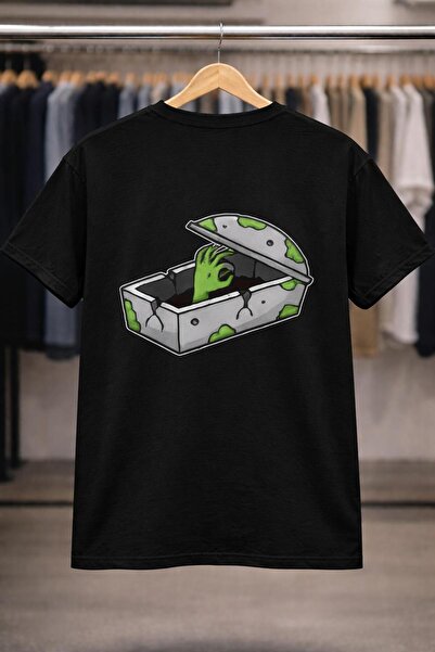 playwear PLAY WEAR Tricou unisex cu imprimeu FUNERAL MONSTER, cu guler rotund