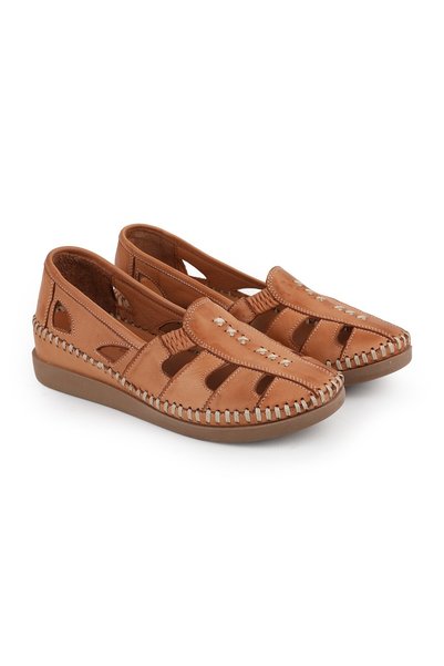 Libero L069.25 Genuine Leather Hand-Stitched Comfortable Fit Women's Sandals Shoes