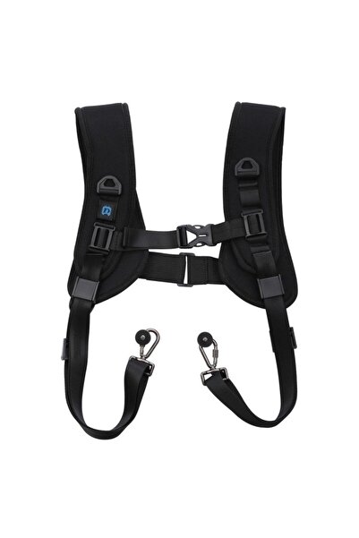 PULUZ Ham cu curea dublă PU6002 pentru camere DSLR și de acțiune, negru