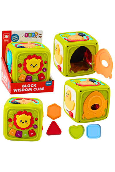 Three top online Cub educațional interactiv pentru copii mici, verde leu